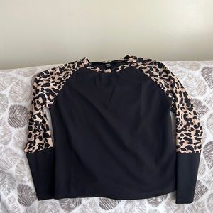 Black and leopard shirt